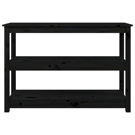 Wandtafel 110x40x74 cm massief grenenhout zwart MeubelReus