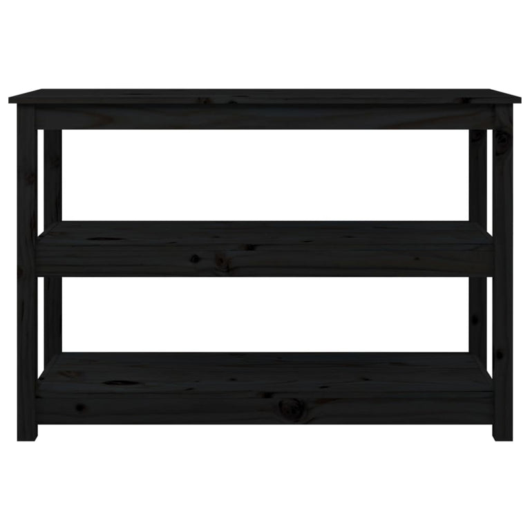 Wandtafel 110x40x74 cm massief grenenhout zwart MeubelReus