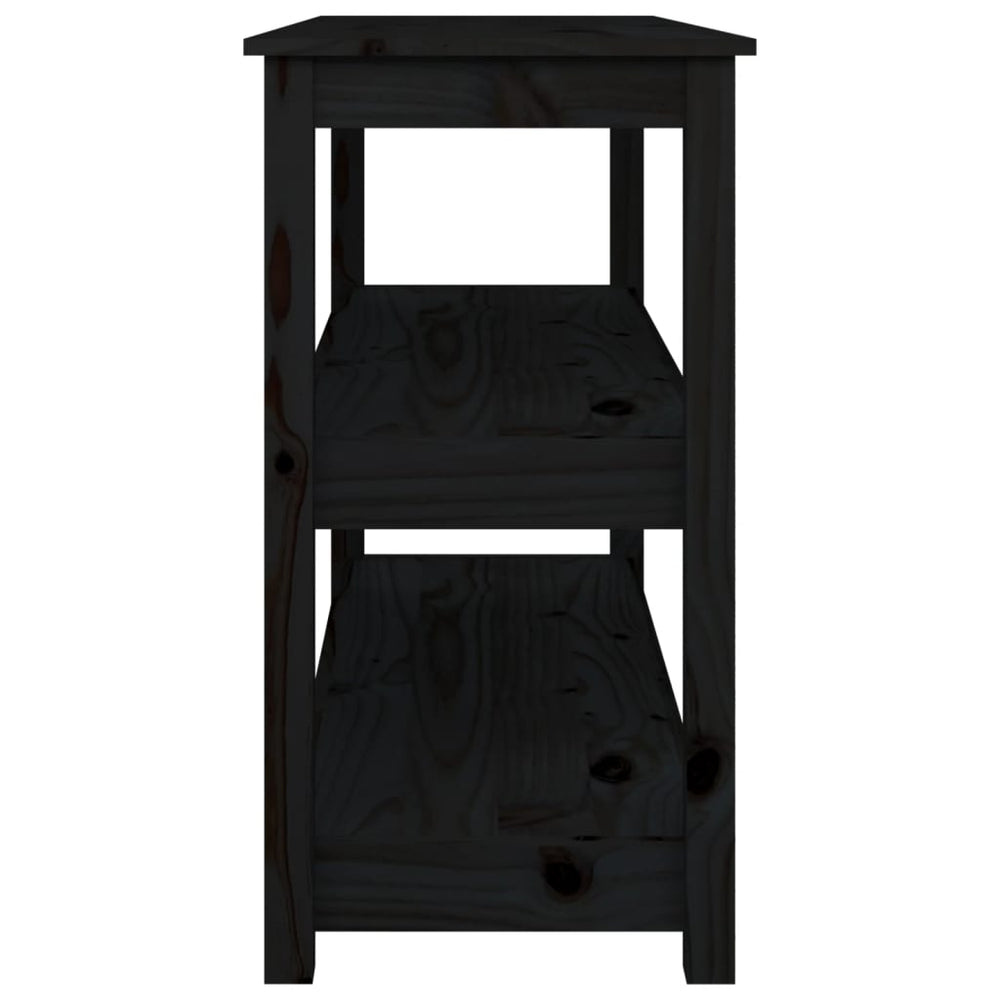 Wandtafel 110x40x74 cm massief grenenhout zwart MeubelReus