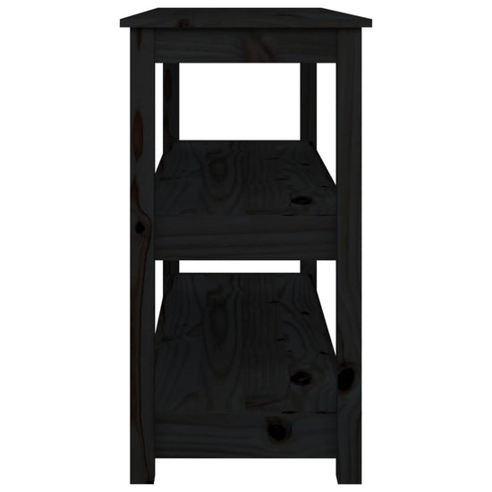 Wandtafel 110x40x74 cm massief grenenhout zwart MeubelReus