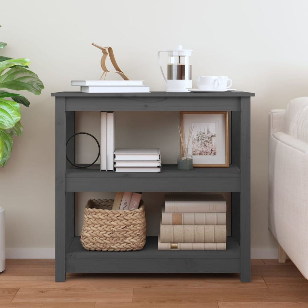 Wandtafel 80x40x74 cm massief grenenhout grijs MeubelReus