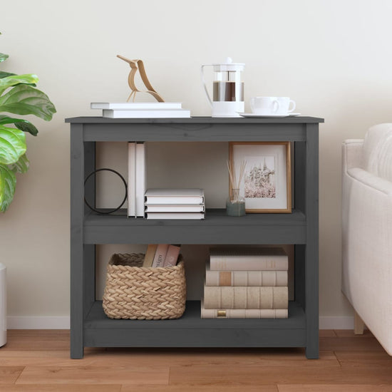 Wandtafel 80x40x74 cm massief grenenhout grijs MeubelReus
