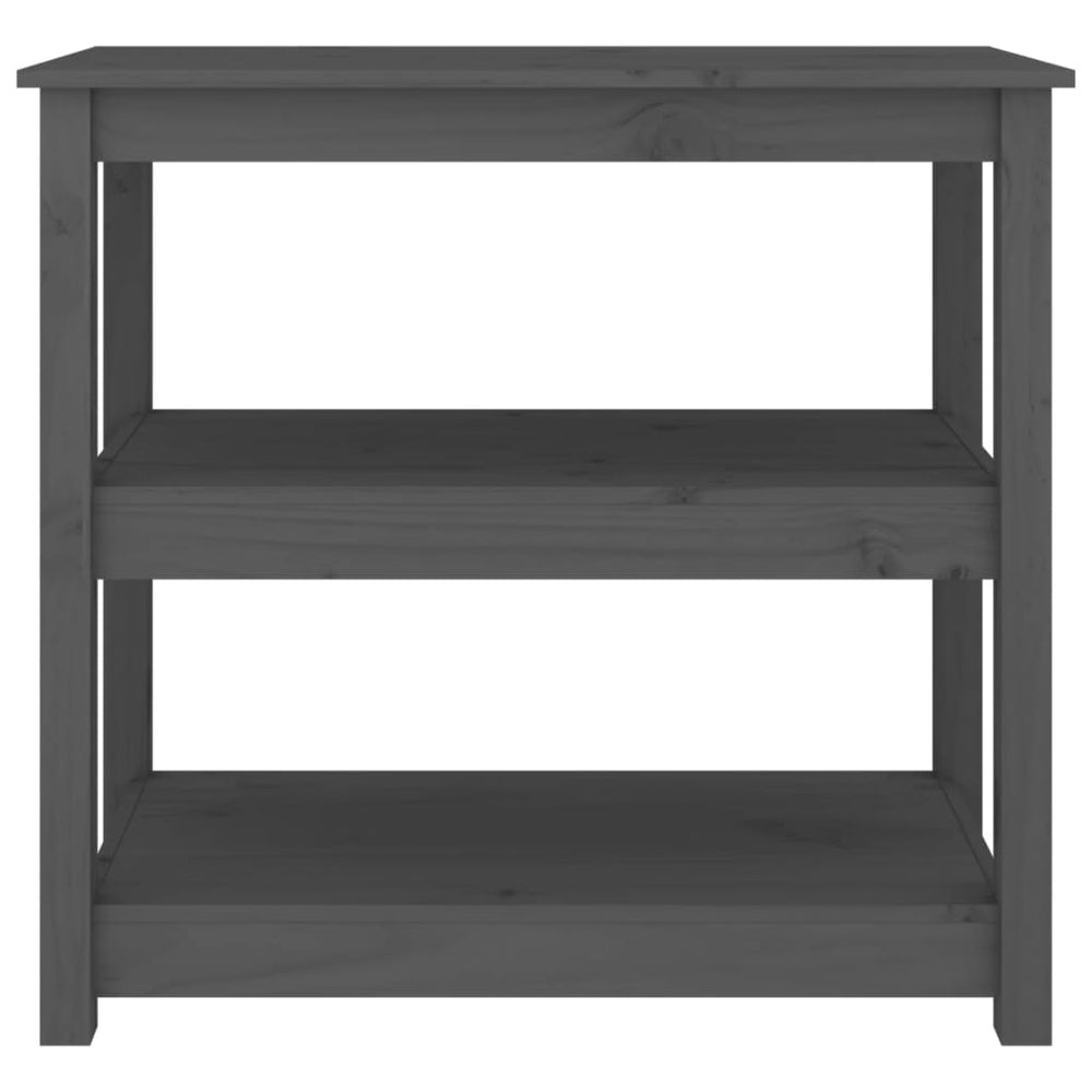 Wandtafel 80x40x74 cm massief grenenhout grijs MeubelReus