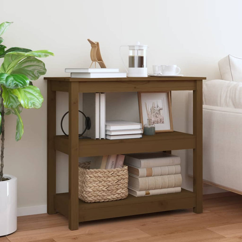 Wandtafel 80x40x74 cm massief grenenhout honingbruin MeubelReus