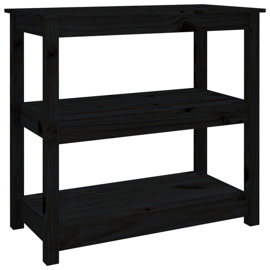 Wandtafel 80x40x74 cm massief grenenhout zwart MeubelReus
