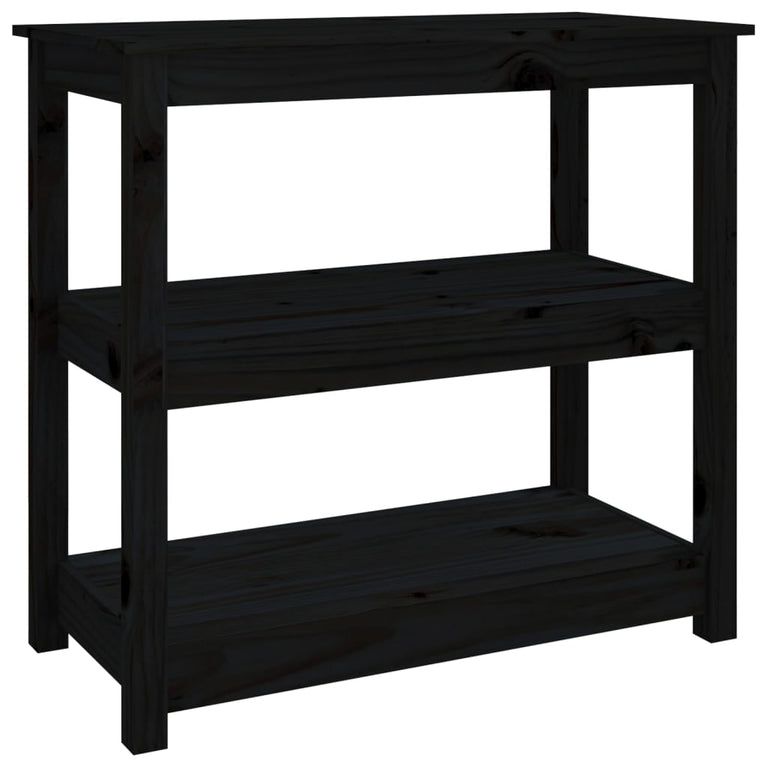 Wandtafel 80x40x74 cm massief grenenhout zwart MeubelReus