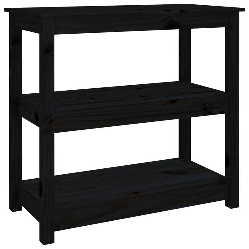 Wandtafel 80x40x74 cm massief grenenhout zwart MeubelReus