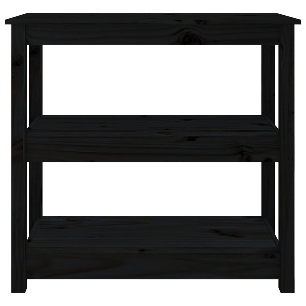 Wandtafel 80x40x74 cm massief grenenhout zwart MeubelReus