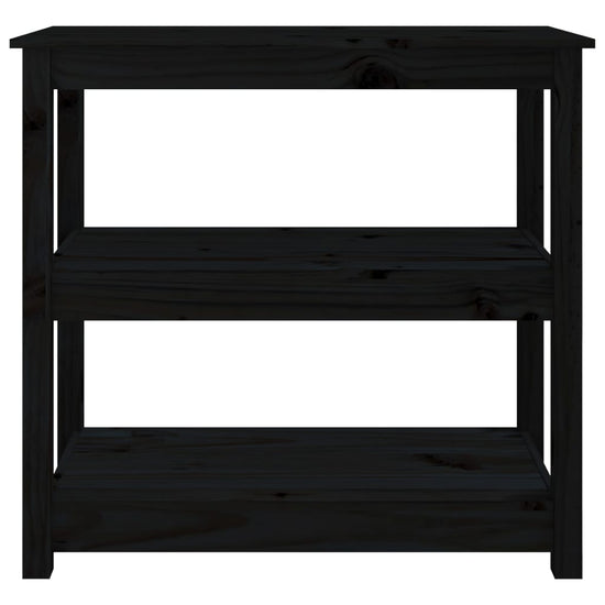 Wandtafel 80x40x74 cm massief grenenhout zwart MeubelReus