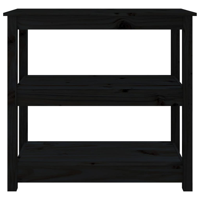 Wandtafel 80x40x74 cm massief grenenhout zwart MeubelReus
