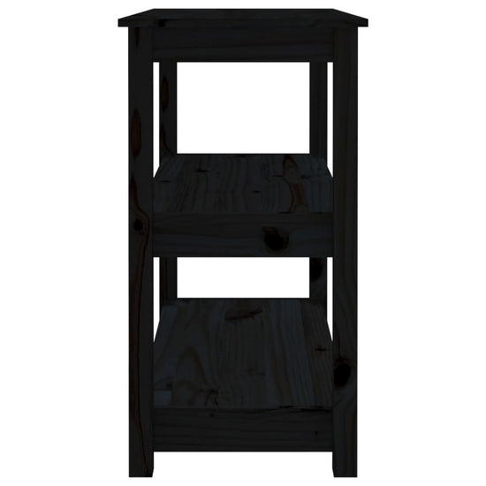 Wandtafel 80x40x74 cm massief grenenhout zwart MeubelReus