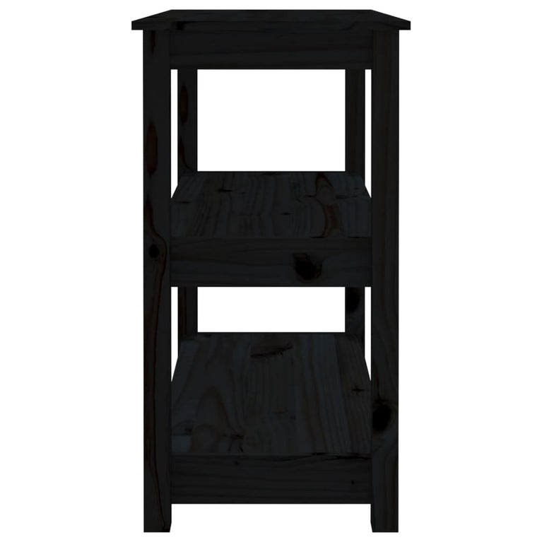 Wandtafel 80x40x74 cm massief grenenhout zwart MeubelReus