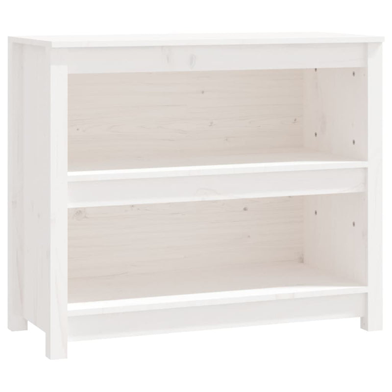 Boekenkast 80x35x68 cm massief grenenhout wit MeubelReus