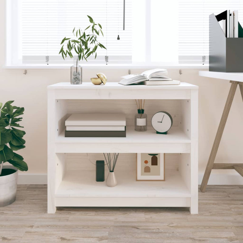 Boekenkast 80x35x68 cm massief grenenhout wit MeubelReus