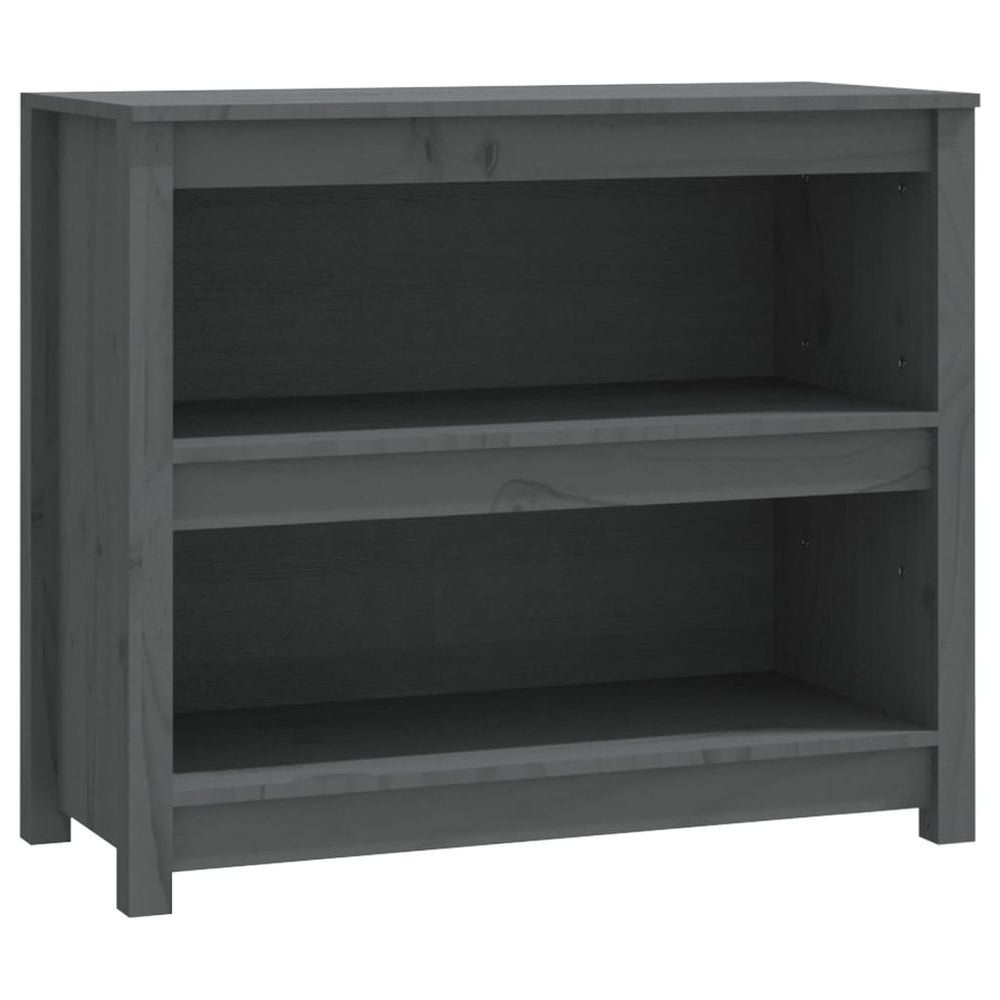 Boekenkast 80x35x68 cm massief grenenhout grijs MeubelReus