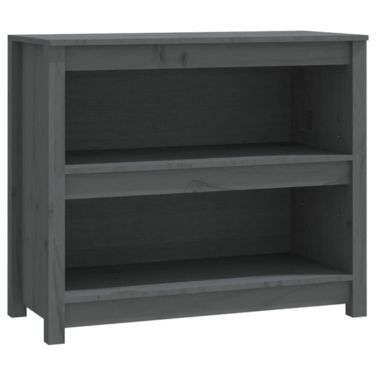 Boekenkast 80x35x68 cm massief grenenhout grijs MeubelReus