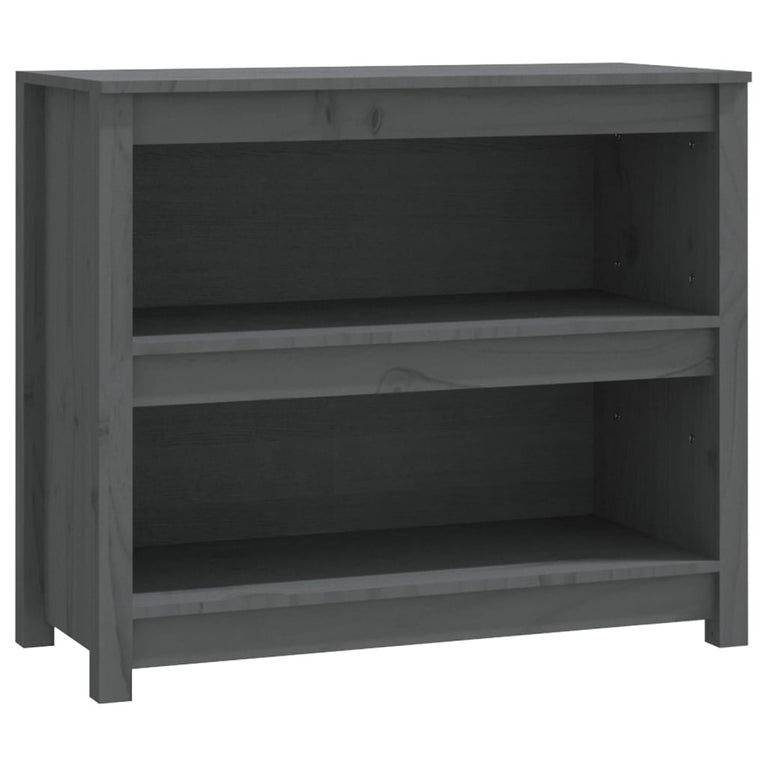 Boekenkast 80x35x68 cm massief grenenhout grijs MeubelReus