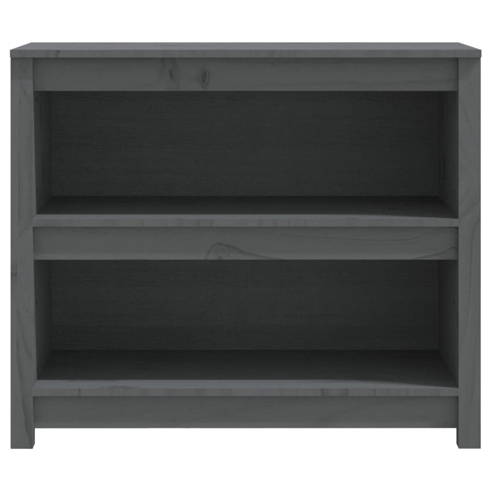Boekenkast 80x35x68 cm massief grenenhout grijs MeubelReus