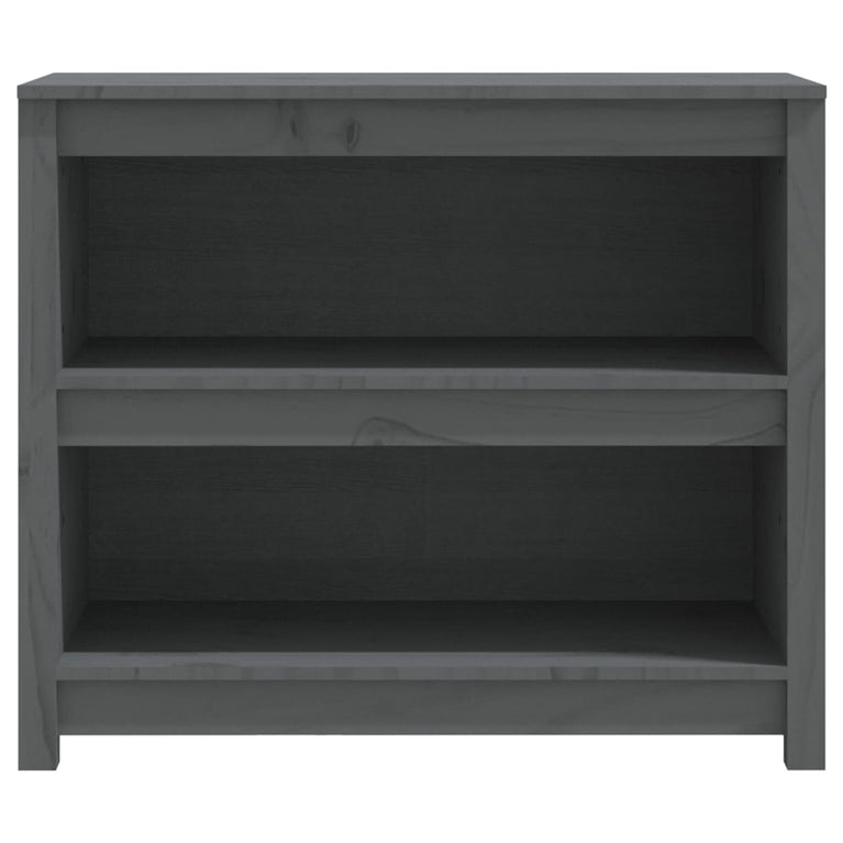 Boekenkast 80x35x68 cm massief grenenhout grijs MeubelReus