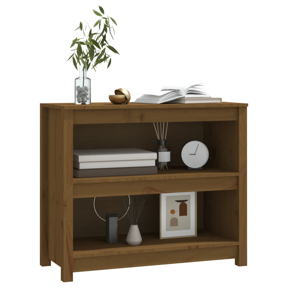 Boekenkast 80x35x68 cm massief grenenhout honingbruin MeubelReus