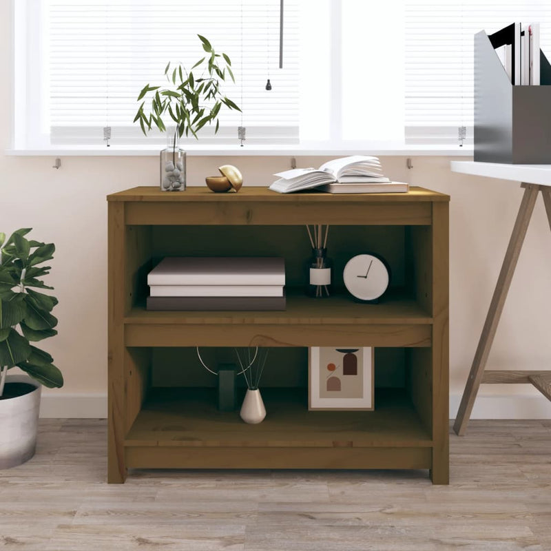 Boekenkast 80x35x68 cm massief grenenhout honingbruin MeubelReus
