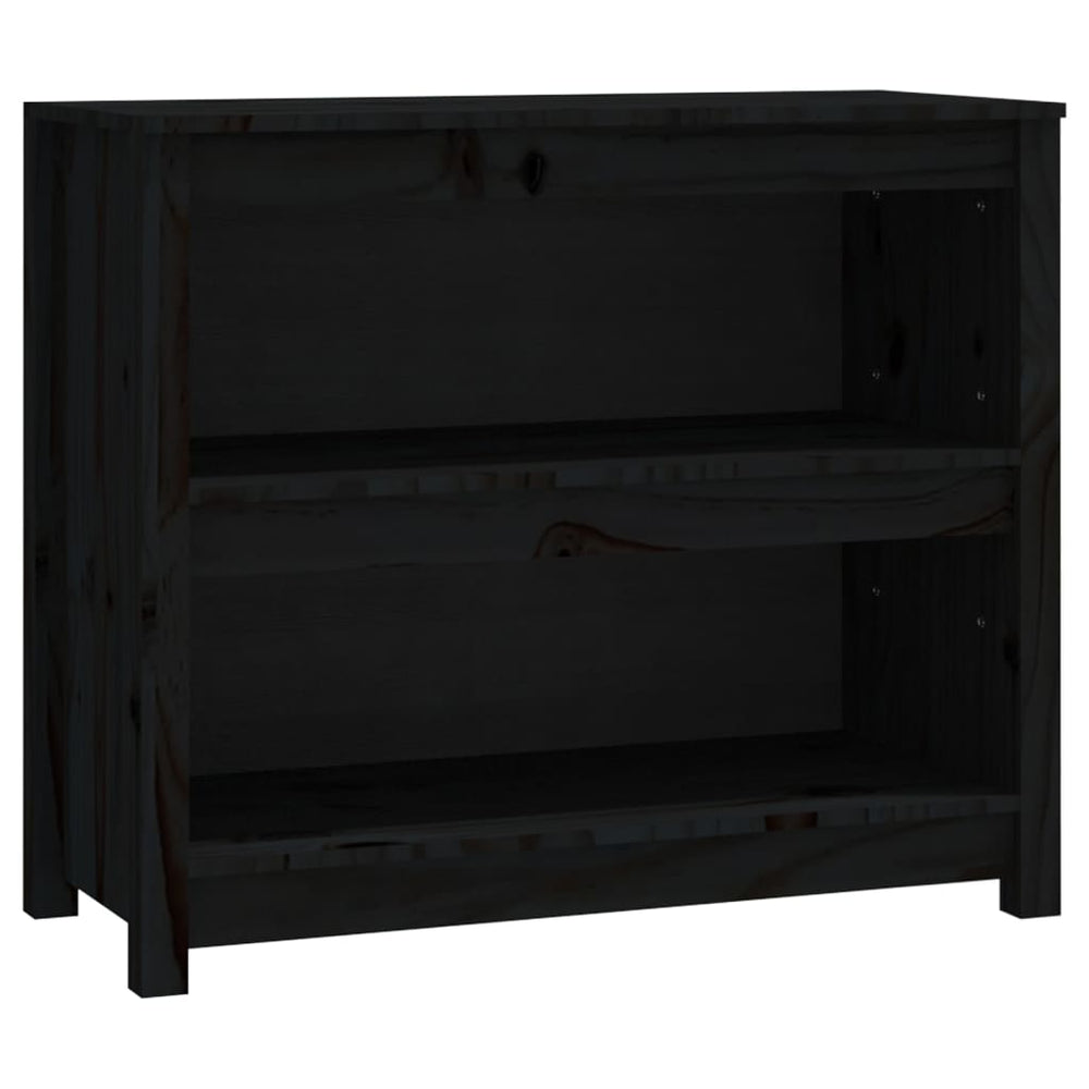 Boekenkast 80x35x68 cm massief grenenhout zwart MeubelReus