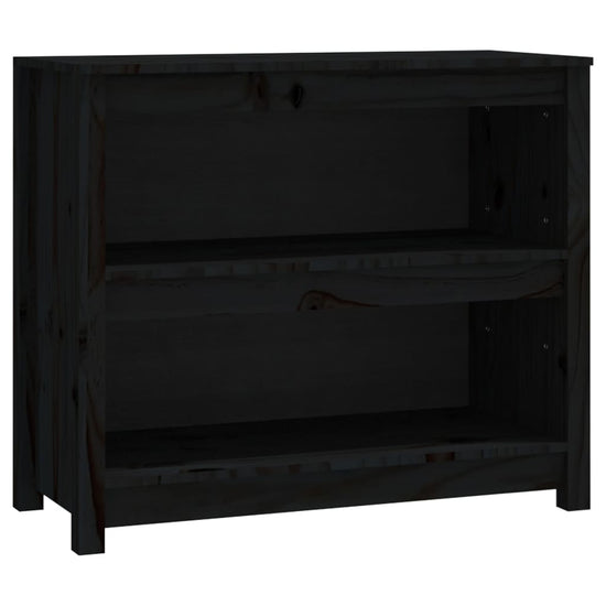 Boekenkast 80x35x68 cm massief grenenhout zwart MeubelReus