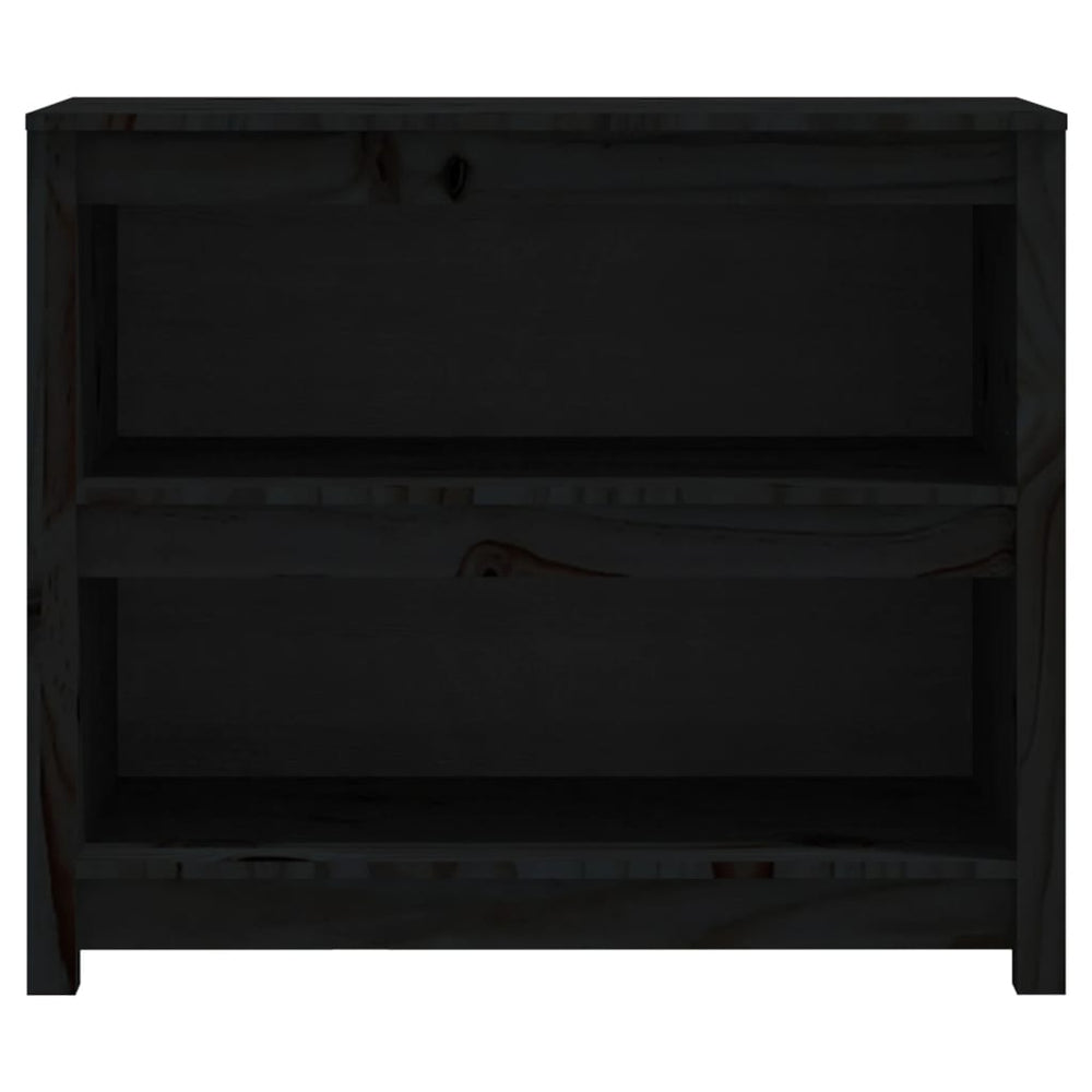 Boekenkast 80x35x68 cm massief grenenhout zwart MeubelReus