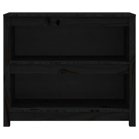Boekenkast 80x35x68 cm massief grenenhout zwart MeubelReus