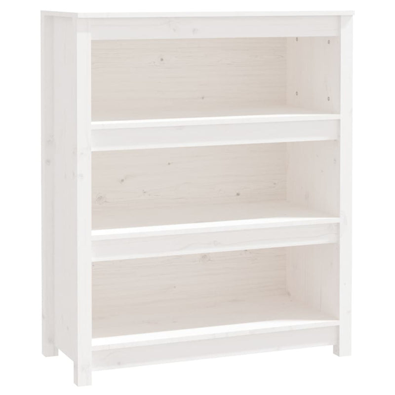 Boekenkast 80x35x97 cm massief grenenhout wit MeubelReus