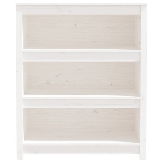 Boekenkast 80x35x97 cm massief grenenhout wit MeubelReus