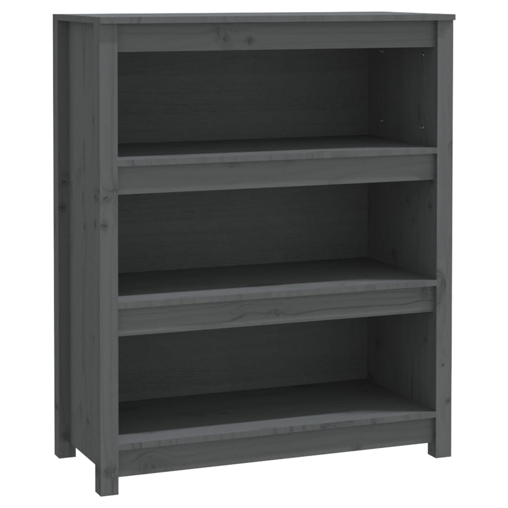 Boekenkast 80x35x97 cm massief grenenhout grijs MeubelReus