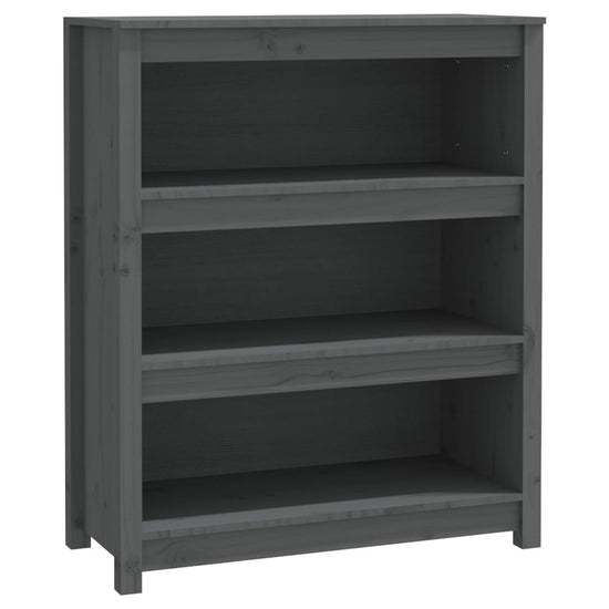 Boekenkast 80x35x97 cm massief grenenhout grijs MeubelReus