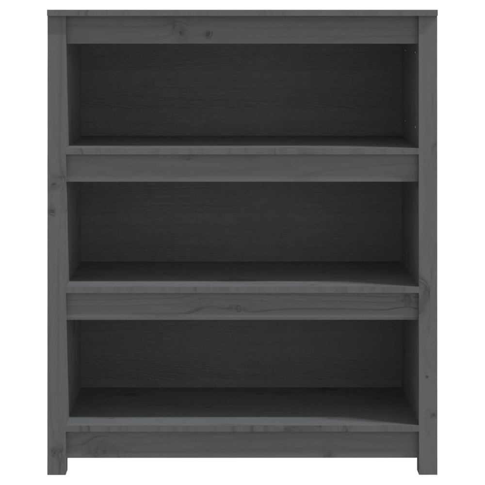 Boekenkast 80x35x97 cm massief grenenhout grijs MeubelReus
