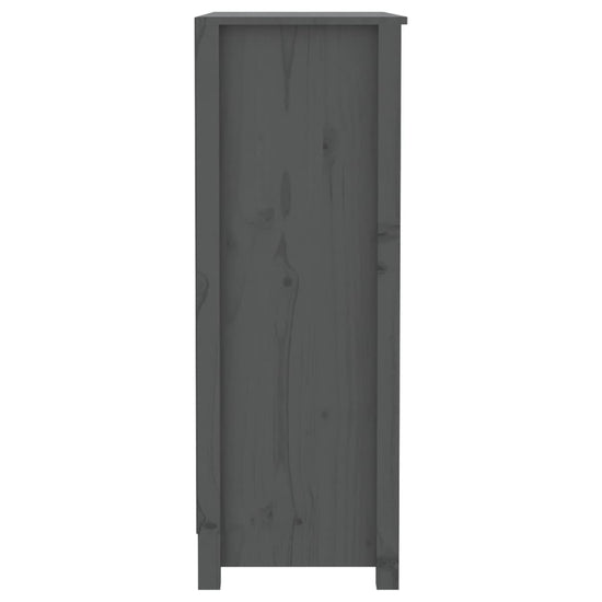 Boekenkast 80x35x97 cm massief grenenhout grijs MeubelReus