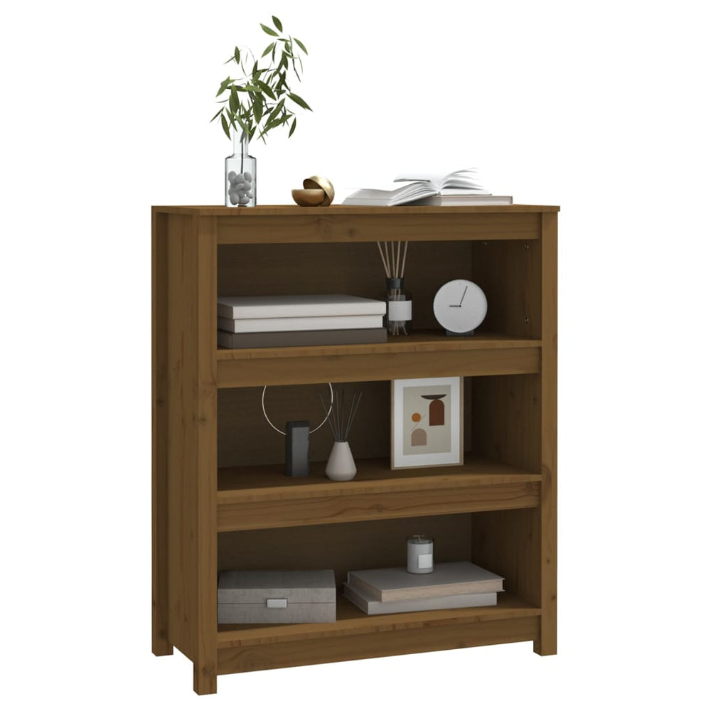 Boekenkast 80x35x97 cm massief grenenhout honingbruin MeubelReus
