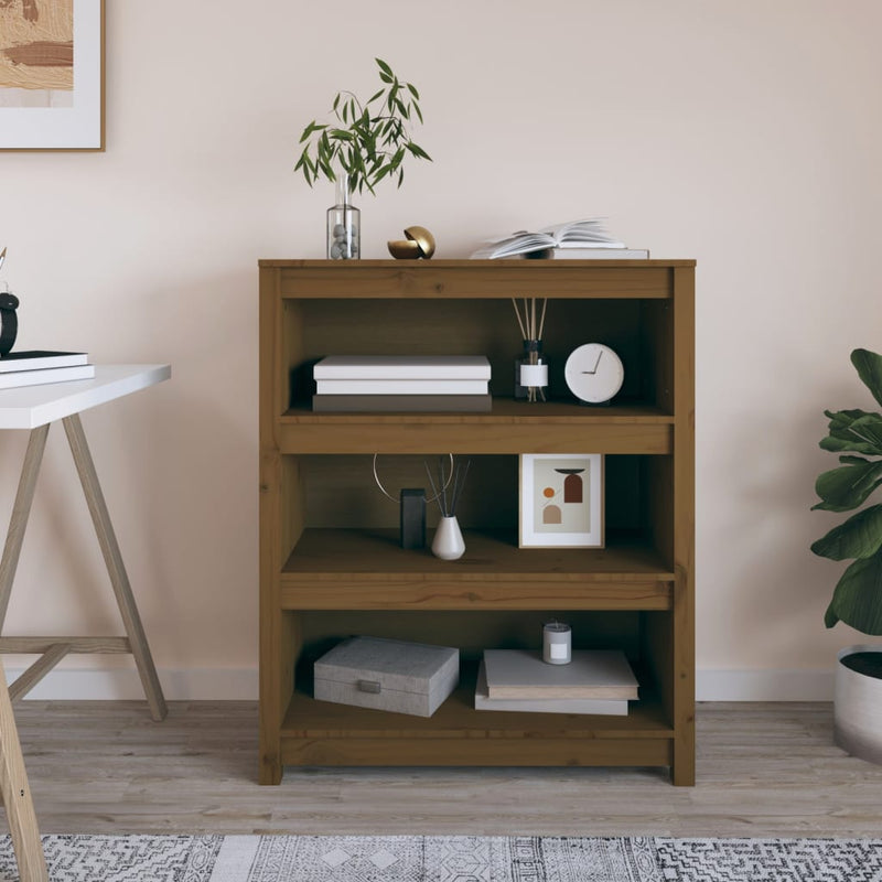 Boekenkast 80x35x97 cm massief grenenhout honingbruin MeubelReus