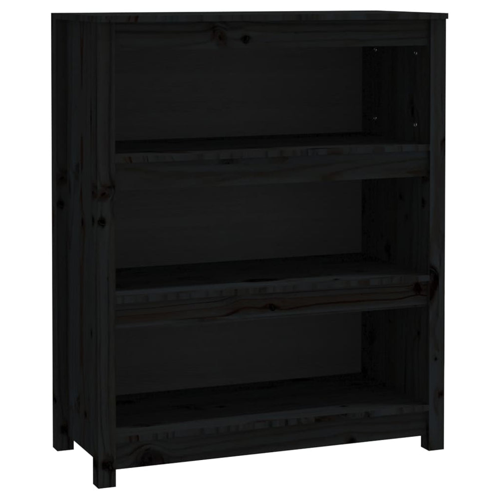 Boekenkast 80x35x97 cm massief grenenhout zwart MeubelReus