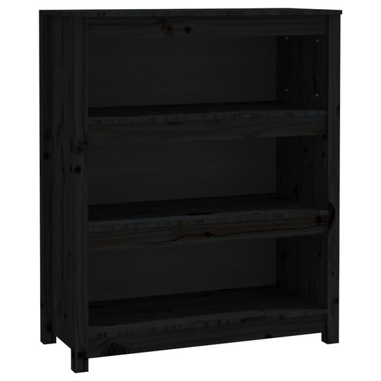 Boekenkast 80x35x97 cm massief grenenhout zwart MeubelReus