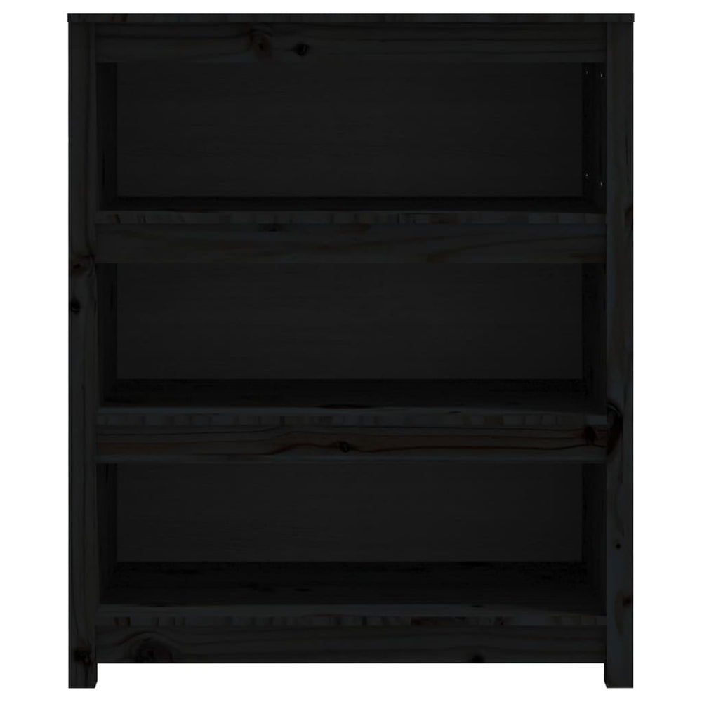 Boekenkast 80x35x97 cm massief grenenhout zwart MeubelReus