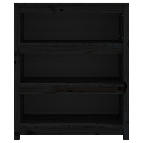 Boekenkast 80x35x97 cm massief grenenhout zwart MeubelReus