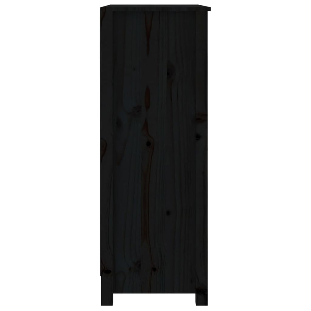 Boekenkast 80x35x97 cm massief grenenhout zwart MeubelReus