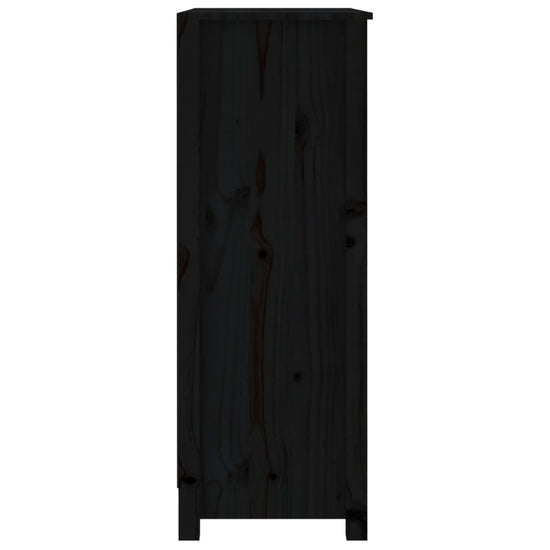 Boekenkast 80x35x97 cm massief grenenhout zwart MeubelReus