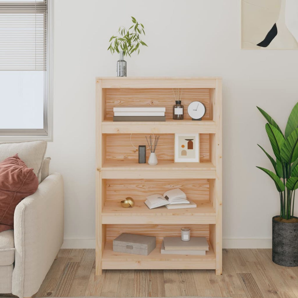 Boekenkast 80x35x126 cm massief grenenhout MeubelReus