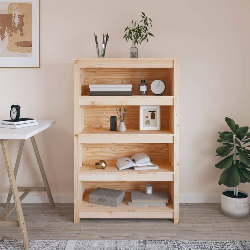 Boekenkast 80x35x126 cm massief grenenhout MeubelReus