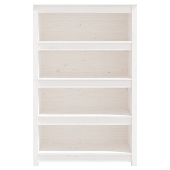 Boekenkast 80x35x126 cm massief grenenhout wit MeubelReus