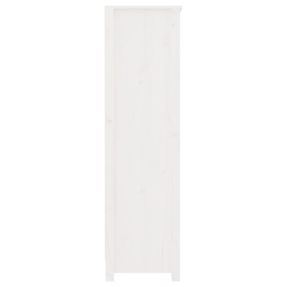 Boekenkast 80x35x126 cm massief grenenhout wit MeubelReus