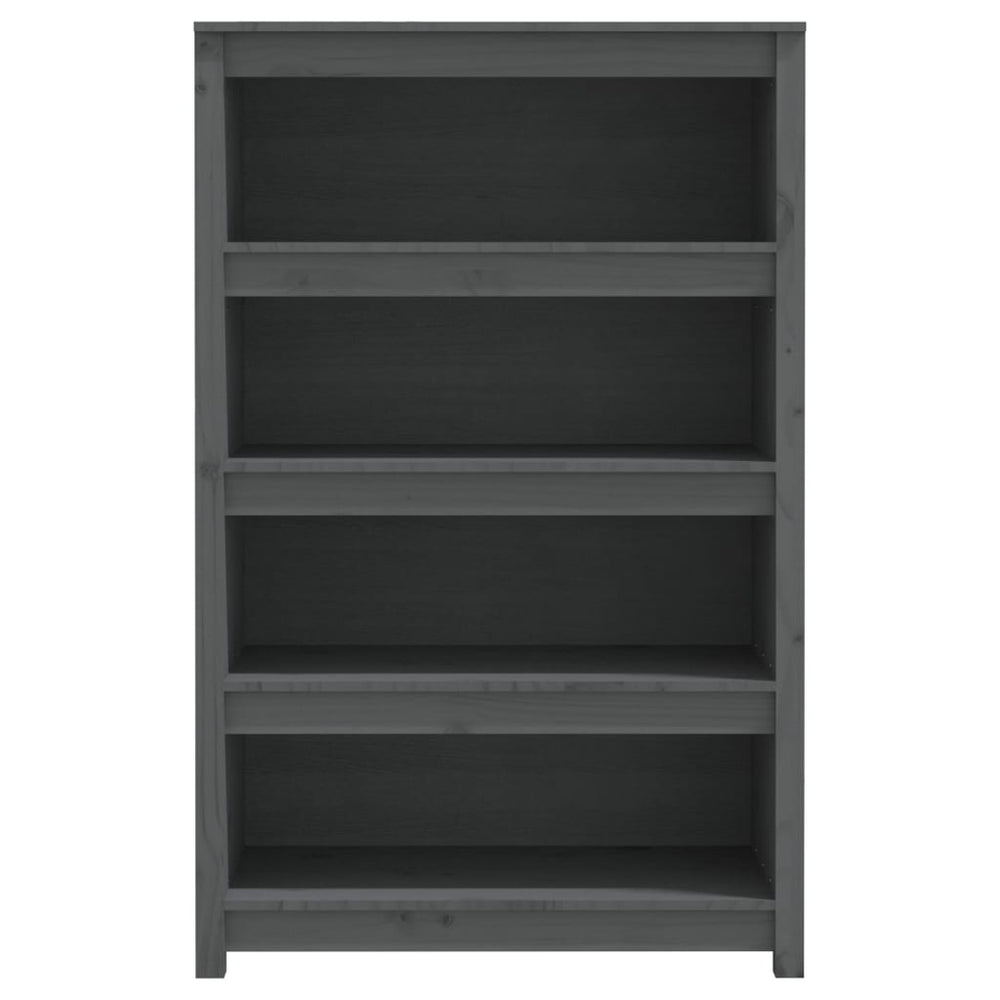 Boekenkast 80x35x126 cm massief grenenhout grijs MeubelReus