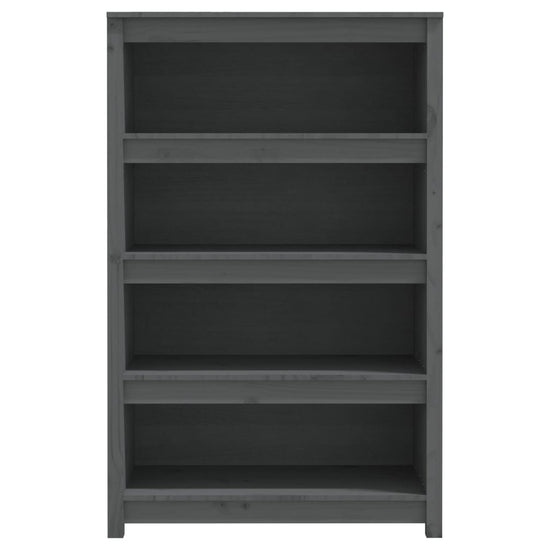 Boekenkast 80x35x126 cm massief grenenhout grijs MeubelReus