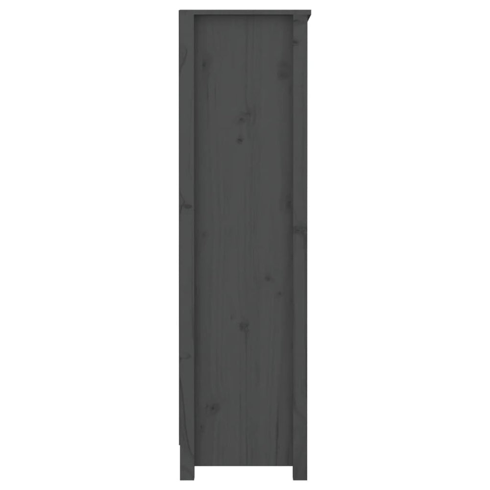 Boekenkast 80x35x126 cm massief grenenhout grijs MeubelReus